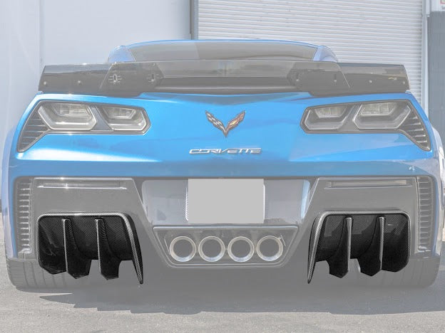 2014-2019 Corvette C7 Performance Track Style *ADD-ON* Rear Bumper Diffuser